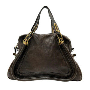 Chloe Paraty Dark Brown Leather Handbag #305441C59B